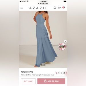 Azazie dress - dusty blue size A10